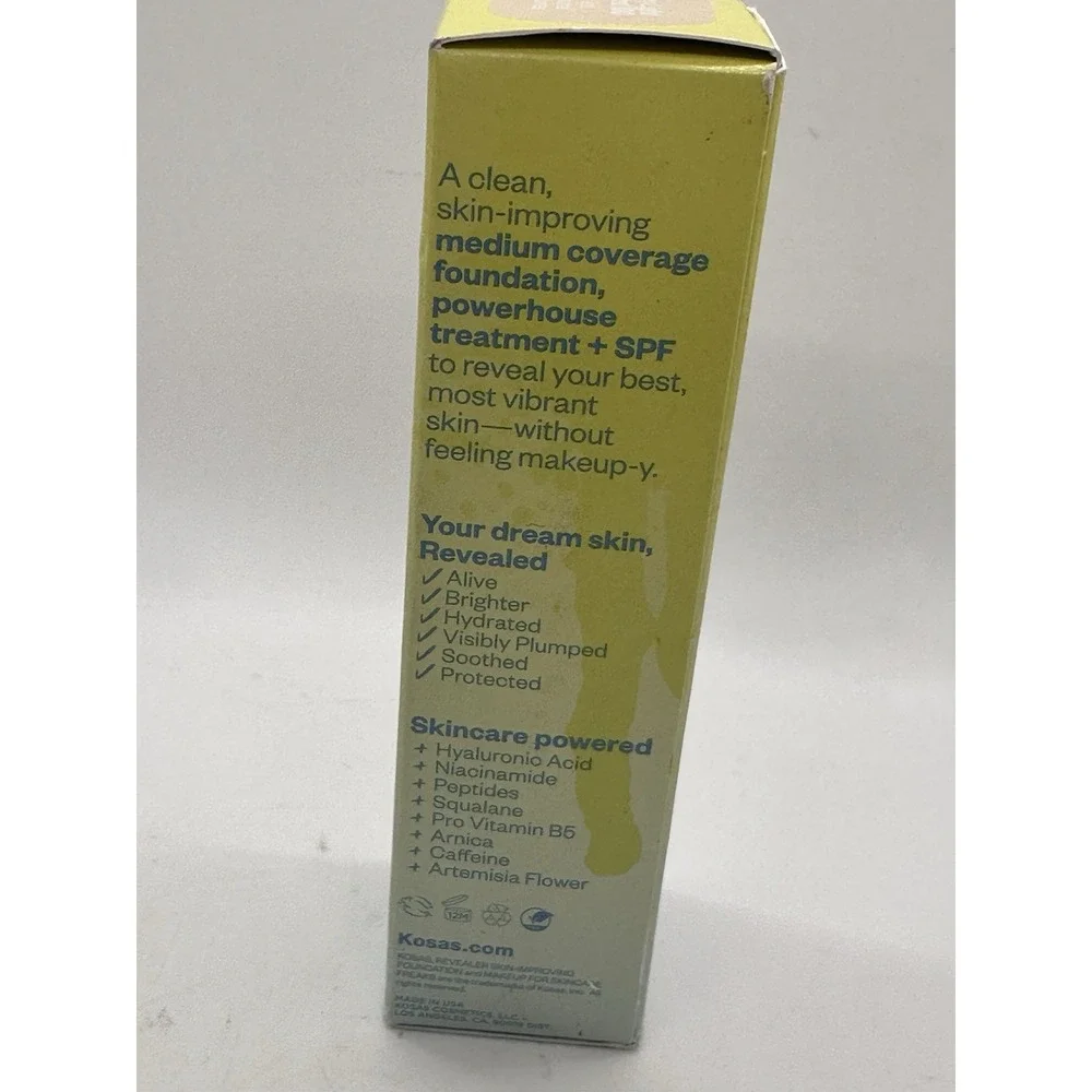 Kosas Revealer Skin Improving Foundation Very Light Neutral 100 SPF25 New 3/2027